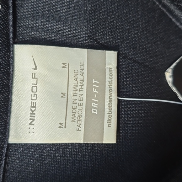 NIKE GOLF Ladies Dri-FIT Pebble Texture Sport Shirt NEW NWT BLACK MFeatures High - Picture 6 of 10